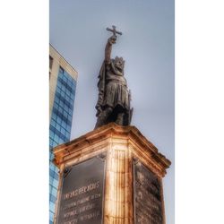 Low angle view of statue of building