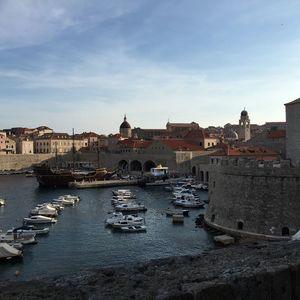 Boats in a city