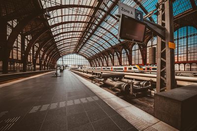 People walking on railroad station