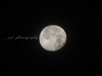 Close-up of moon against sky at night