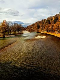 Scenic view of river against sky