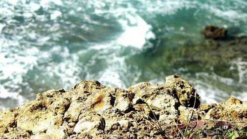 Rocks in sea