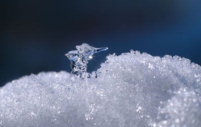 Close-up of ice crystals