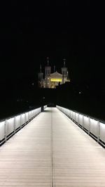 Illuminated building at night