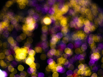 Defocused image of illuminated lights