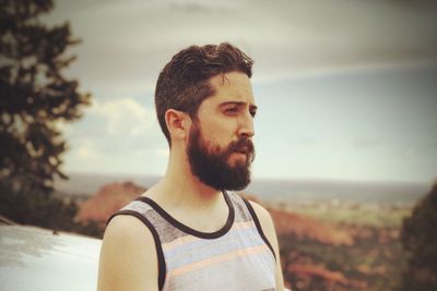 Man standing against sky