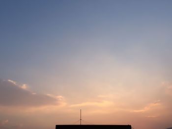 Low angle view of sky at sunset