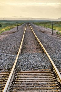 Railroad tracks against sky