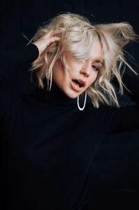 Portrait of beautiful young woman
