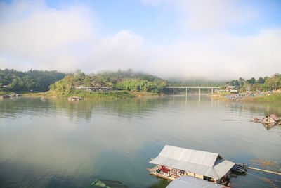 Scenic view of river against sky