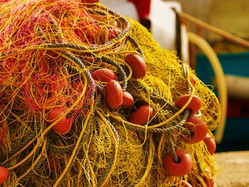 Close-up of fishing net