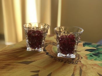 Close-up of drink in glass on table