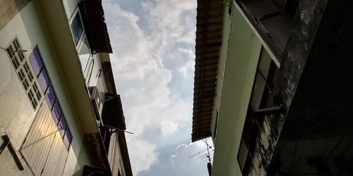 Low angle view of buildings against sky