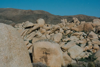 Scenic view of rocky mountains against sky