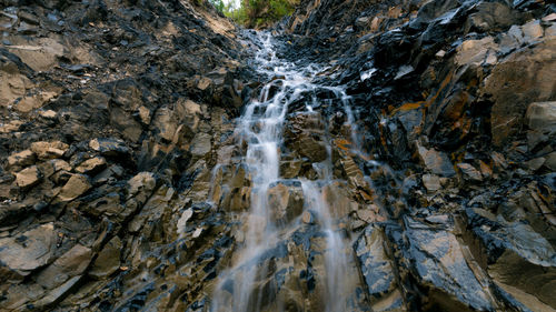 Scenic view of waterfall