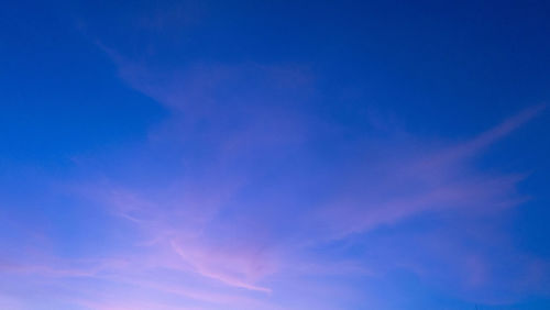 Low angle view of sky at sunset