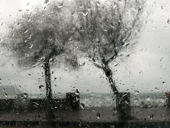 Full frame shot of wet window