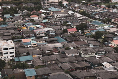 High angle view of townscape