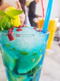 Close-up of drink on table