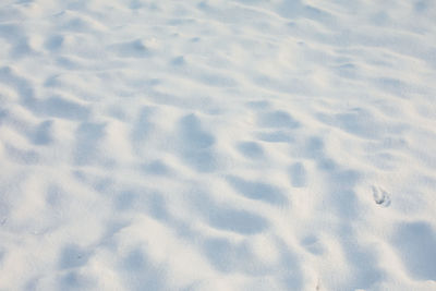 Full frame shot of snow on land