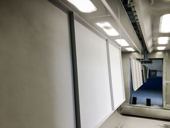 Low angle view of illuminated ceiling of building