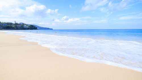 Landscape view surin sandy beach summer holiday phuket thailand