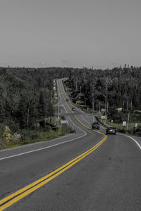 Road passing through landscape