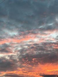 Cloudy sky at sunset