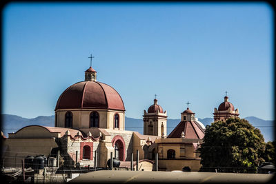 View of church against blue sky