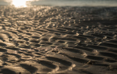 Full frame shot of sand on beach