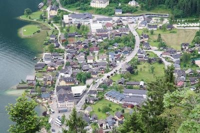 High angle shot of townscape