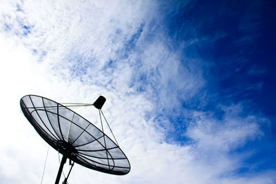 Low angle view of basketball hoop against sky