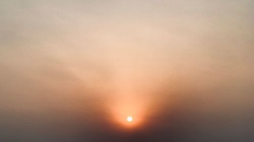 Low angle view of sky at sunset