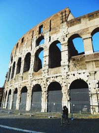 Low angle view of old ruin