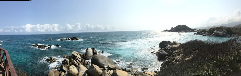 Panoramic view of sea against sky