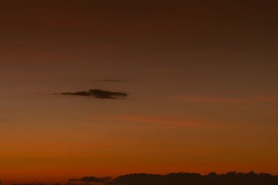 Scenic view of dramatic sky during sunset