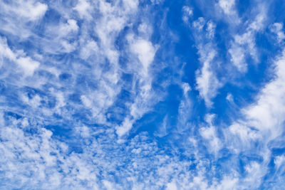 Low angle view of clouds in sky