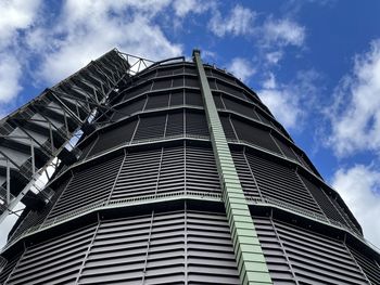 Low angle view of modern building against sky