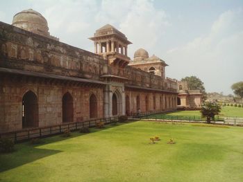 Low angle view of historical building against sky