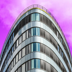 Low angle view of modern building against sky