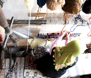 Close-up of clothes hanging on indoors