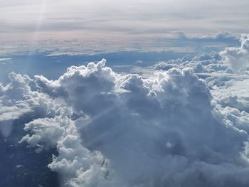 Aerial view of clouds in sky