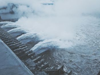 Water outlet at hydroelectric dam