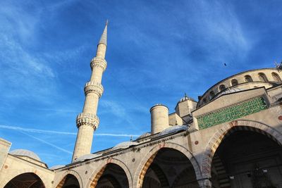Low angle view of historic building against sky