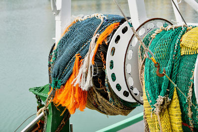 Close-up of fishing net