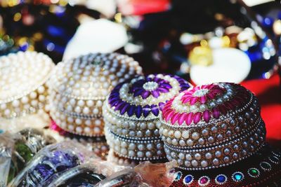 Variety of jewelries for sale at market