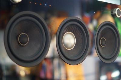 Close-up of speakers