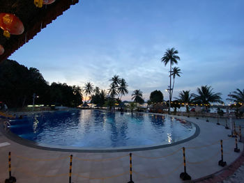 View of swimming pool against sky