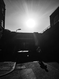 Sun shining through clouds