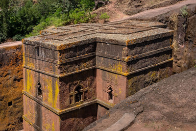 High angle view of a temple